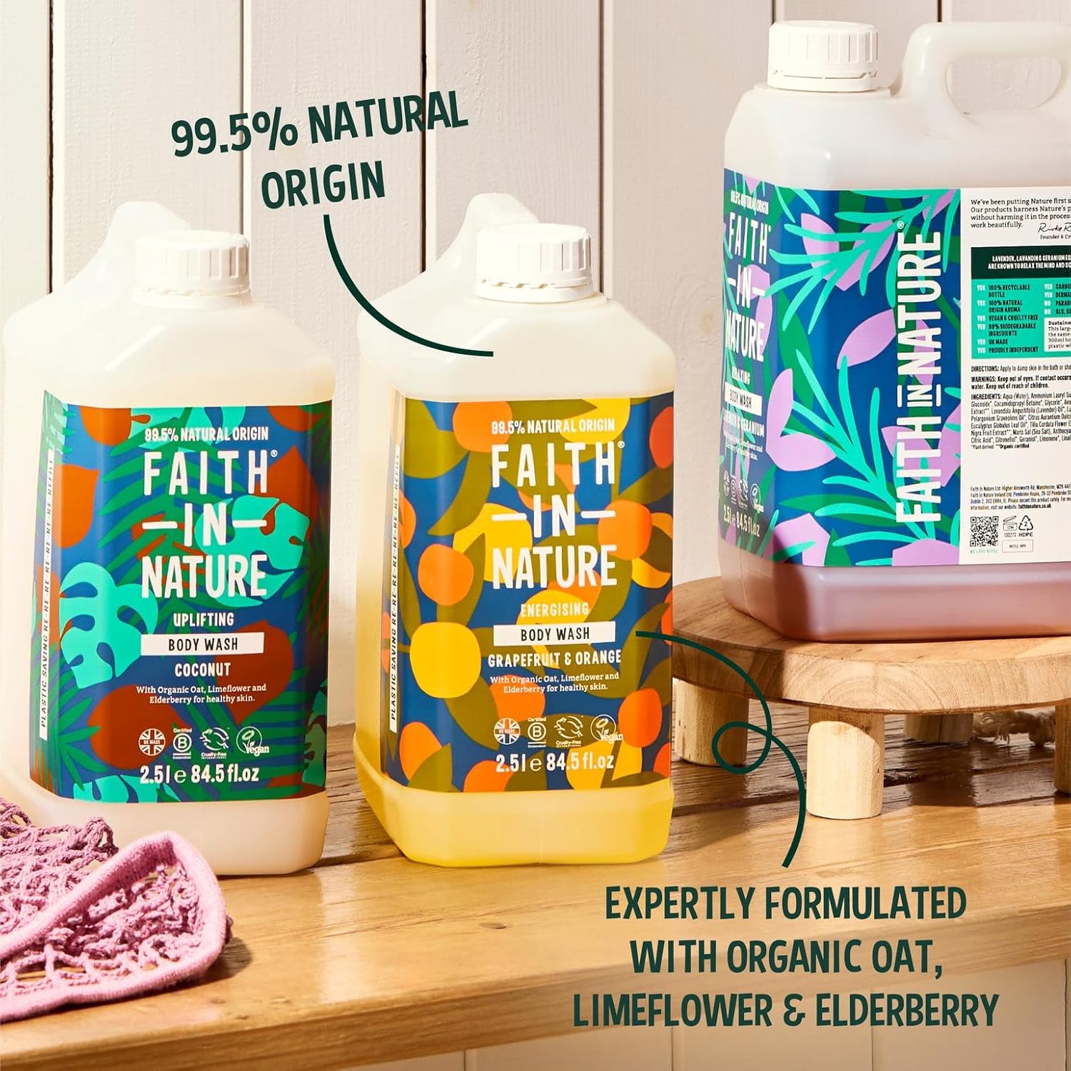 Faith In Nature Natural Grapefruit & Orange Body Wash, Energising Shower Gel, Vegan & Cruelty Free, No SLS or Parabens, 2.5L Refill : Amazon.co.uk: Beauty