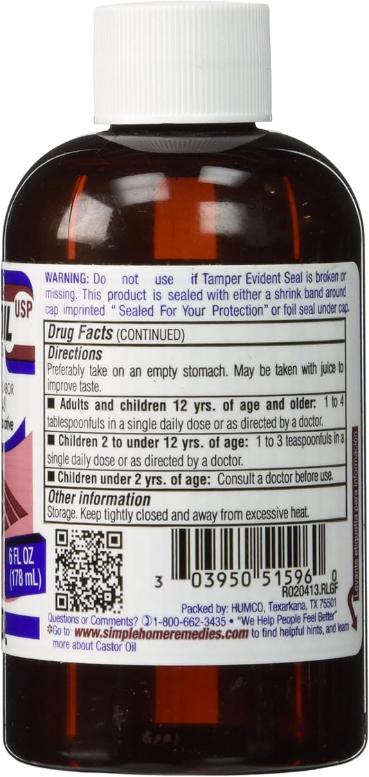 Castor Oil Humco 6Oz By Humco Holding Group, Inc