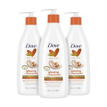 Dove Body Love Pampering Body Lotion Shea Butter Pack Of 3 For Silky, Smooth Skin Softens & Smoothes Dry Skin 13.5Oz