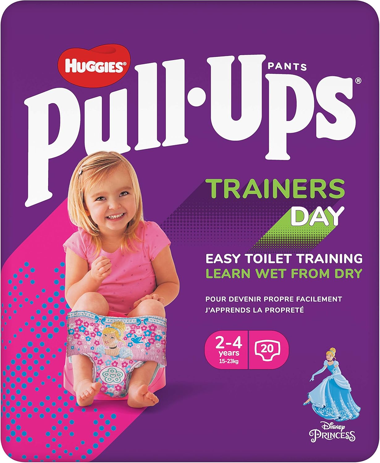Huggies Pull-Ups, Trainers Day Nappy Pants for Girls - 2-4 Years, Size 5-6+ Pull Up Nappies (20 Training Pants) - Essential Pull-Ups for Easy Toilet Training - Learn Wet From Dry : Amazon.co.uk: Baby Products