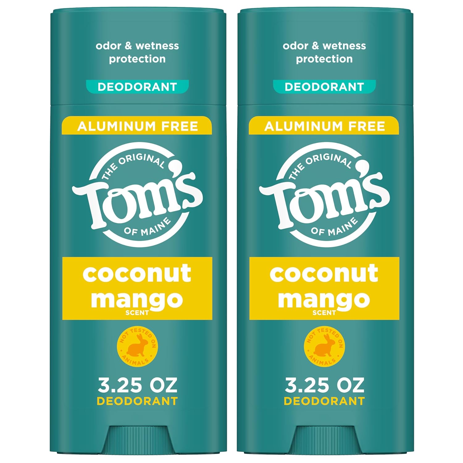 Tom’S Of Maine Coconut Mango Natural Deodorant For Women And Men, Aluminum Free, 3.25 Oz, 2-Pack