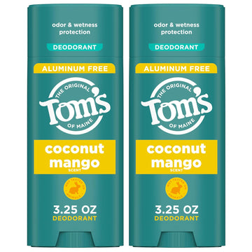 Tom’S Of Maine Coconut Mango Natural Deodorant For Women And Men, Aluminum Free, 3.25 Oz, 2-Pack