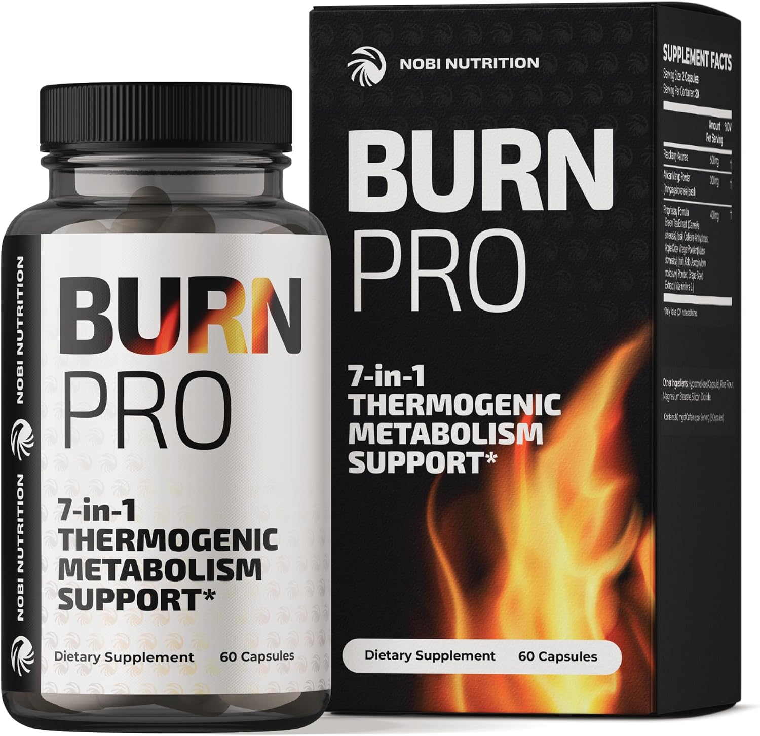 Burn Pro 7-In-1 Thermogenic Metabolism Booster | Weight Management Support Supplement With Appetite & Energy Support | Bloating Relief, Targeted Belly Toning & Keto Inducing | Slim, Trim & Tone | 60Ct