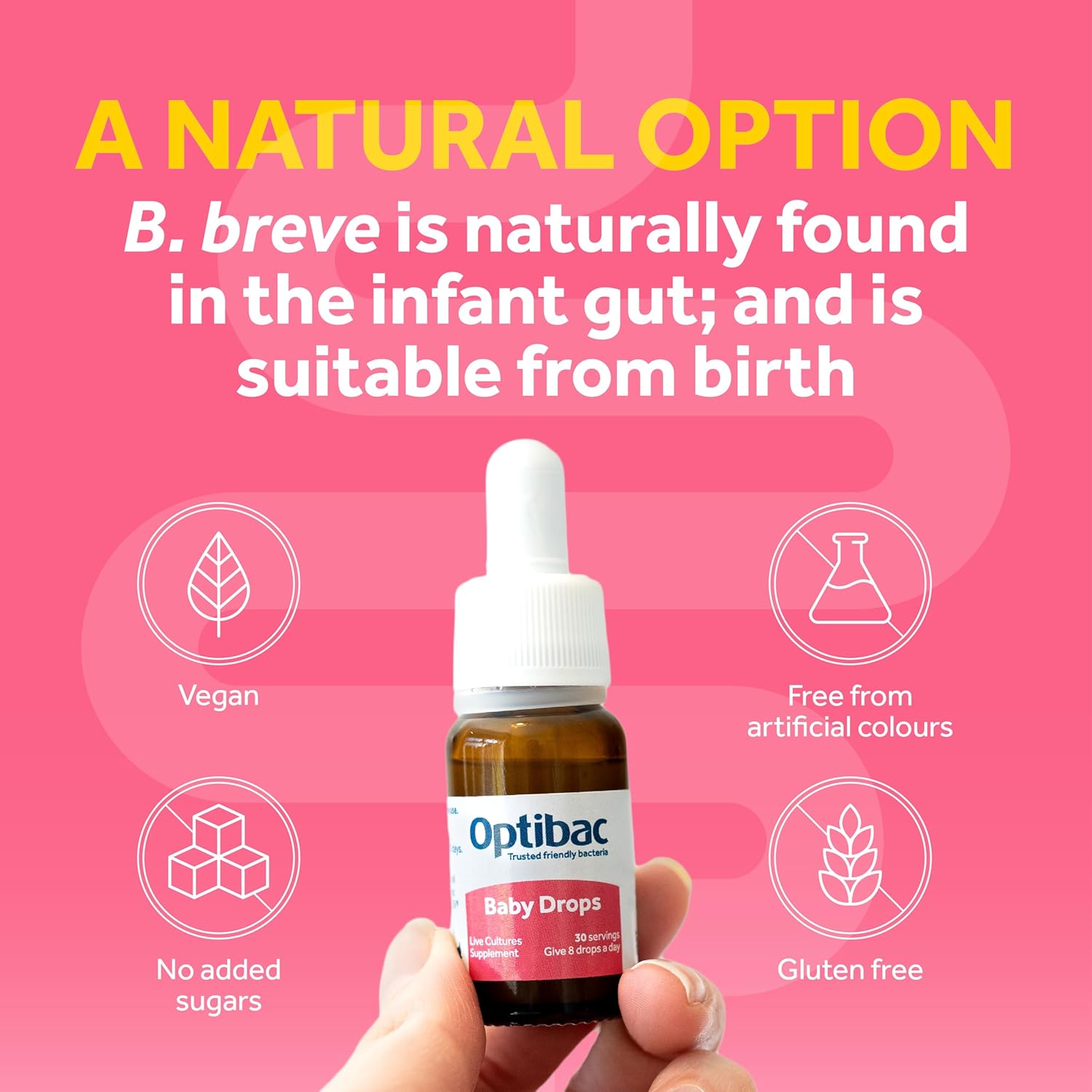 Optibac Probiotics Baby Drops - Vegan Probiotic For Newborn Babies & Infants To Support Digestion & Immune Health, 1 Billion Cfu - 30 Day Supply : Health & Household