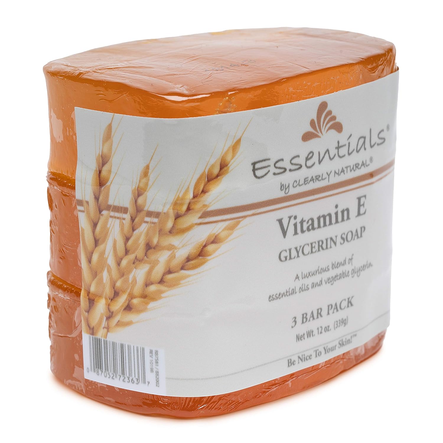 Clearly Natural Glycerine Bar Soap, Vitamin E, 3 Count : Bath Soaps : Beauty & Personal Care