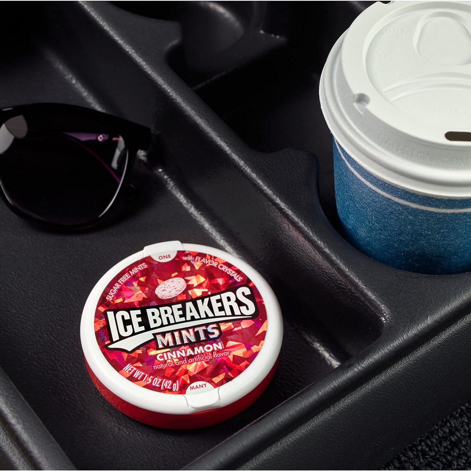 Ice Breakers Cinnamon Sugar Free Breath Mints Tins, 1.5 Oz (8 Count)