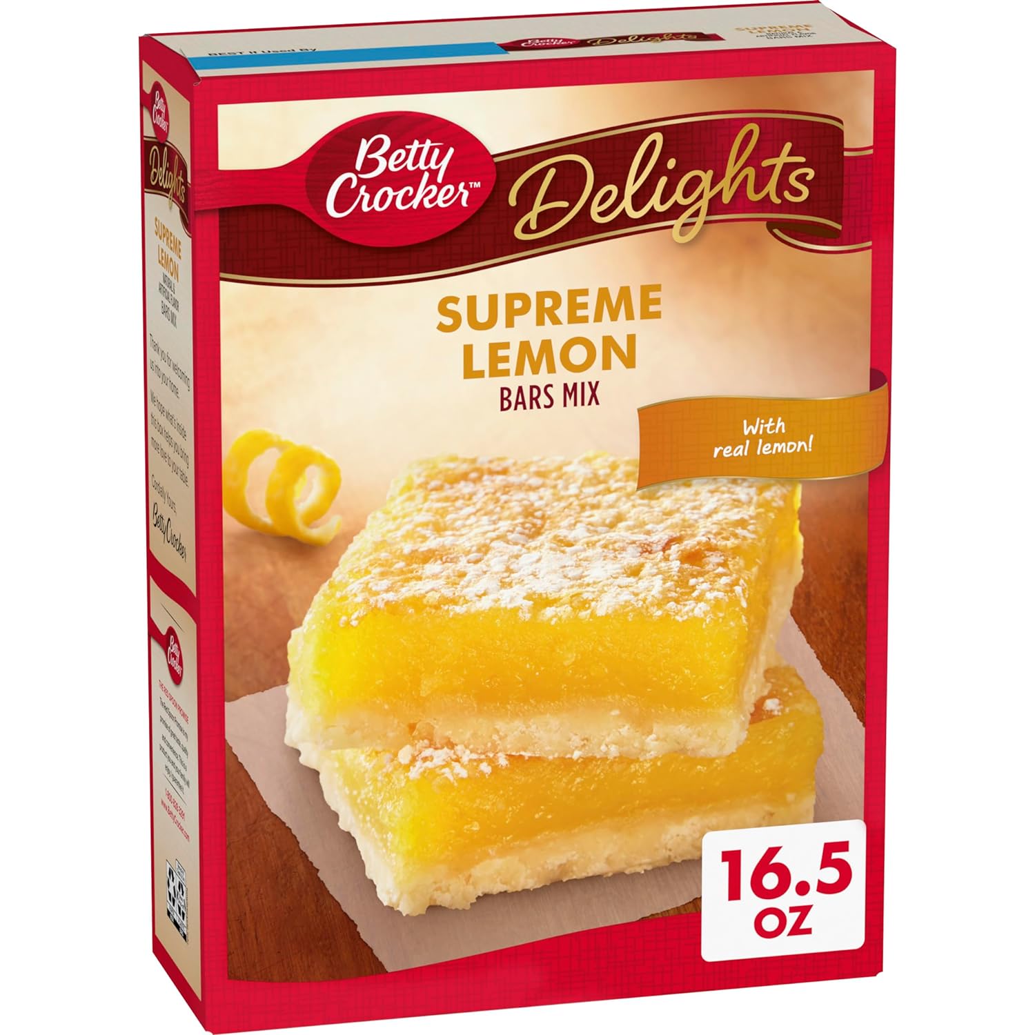 Betty Crocker Delights Supreme Lemon Bars Mix, 16.5 oz. (Pack of 12)