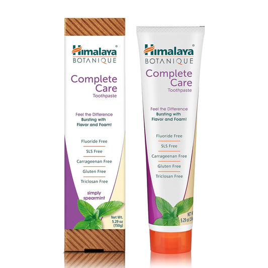 Himalaya Botanique Complete Care Toothpaste, Simply Spearmint, Plaque Reducer For Brighter Teeth And Fresh Breath, 5.29 Oz, 4 Pack