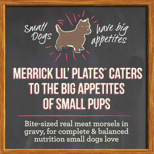Merrick Lil’ Plates Premium Grain Free Natural, Soft Wet Dog Food For Small Dogs, Tiny Thanksgiving Day Dinner - (Pack Of 12) 3.5 Oz. Tubs