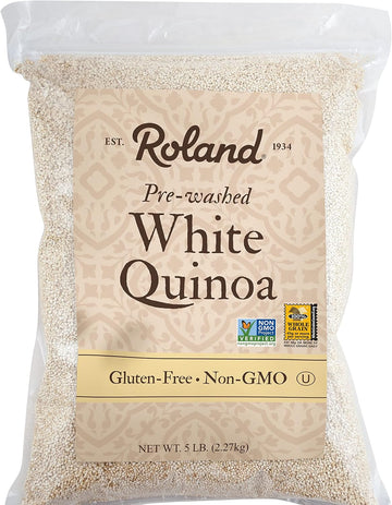 Roland Foods White Quinoa, Pre-washed, Specialty Imported Food, 5 Lb Bag