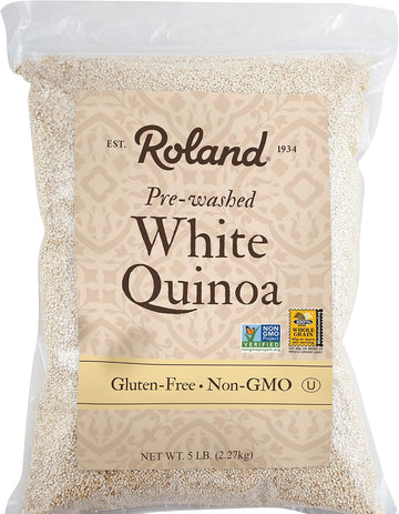 Roland Foods White Quinoa, Pre-Washed, Specialty Imported Food, 5 Lb Bag