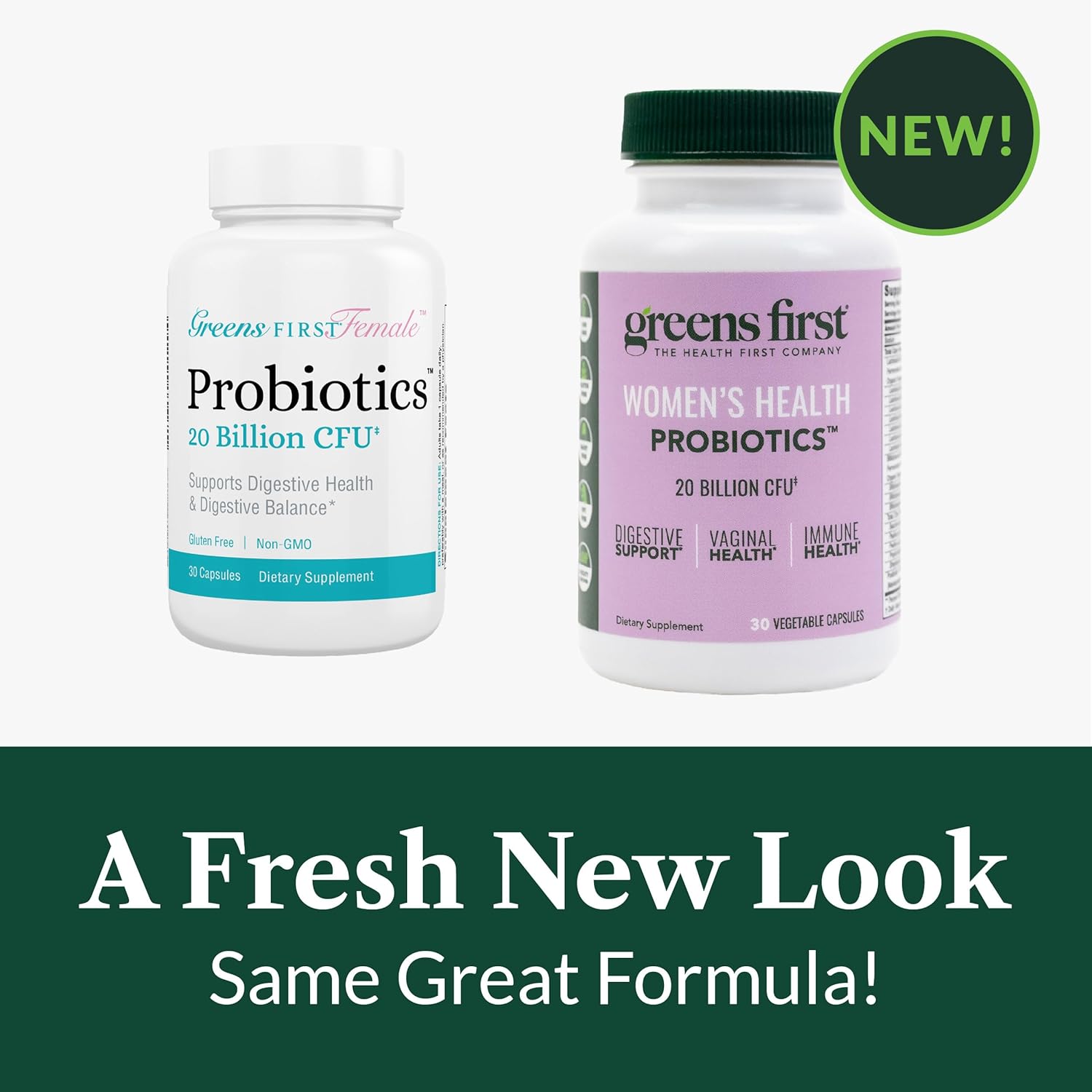 Greens First Women’S Health Probiotics - Probiotic For Ph Balance - 20 Billion Cfu - Support For Digestive, Immune & Vaginal Health Non-Gmo/Gluten-Free/Dairy-Free/Soy-Free (30 Vegetable Capsules) : Health & Household