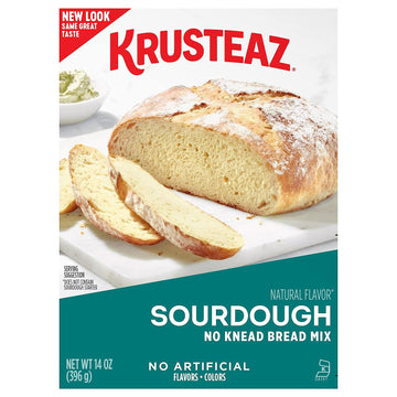 Krusteaz Sourdough Bread Mix, No Knead and Easy To Make, 14-ounce Boxes (Pack of 12)