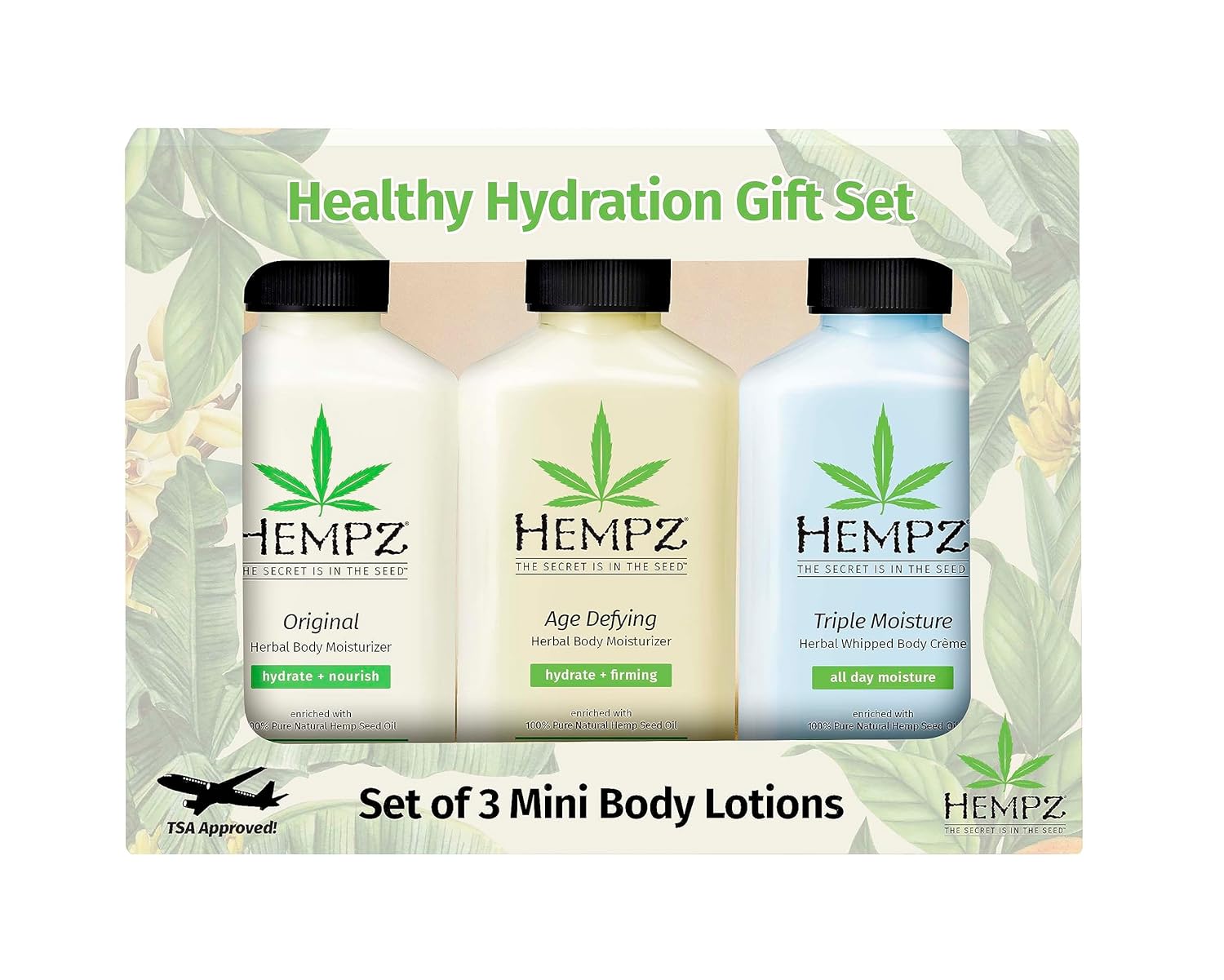 Hempz Beauty Babe Limited Edition 4 Count Mini Travel Set 2.25Oz Each