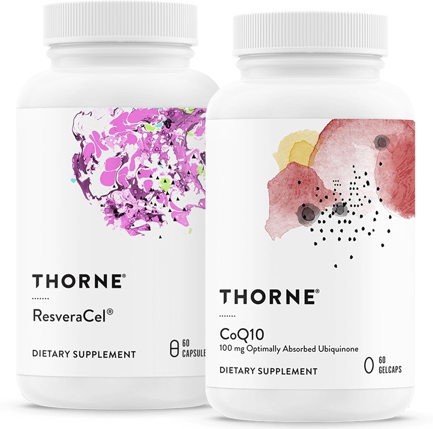 Thorne Cellular Health Bundle - Coq10 & Niacel 400 - Support Energy, Cellular Defense & Healthy Aging - 30 To 60 Servings