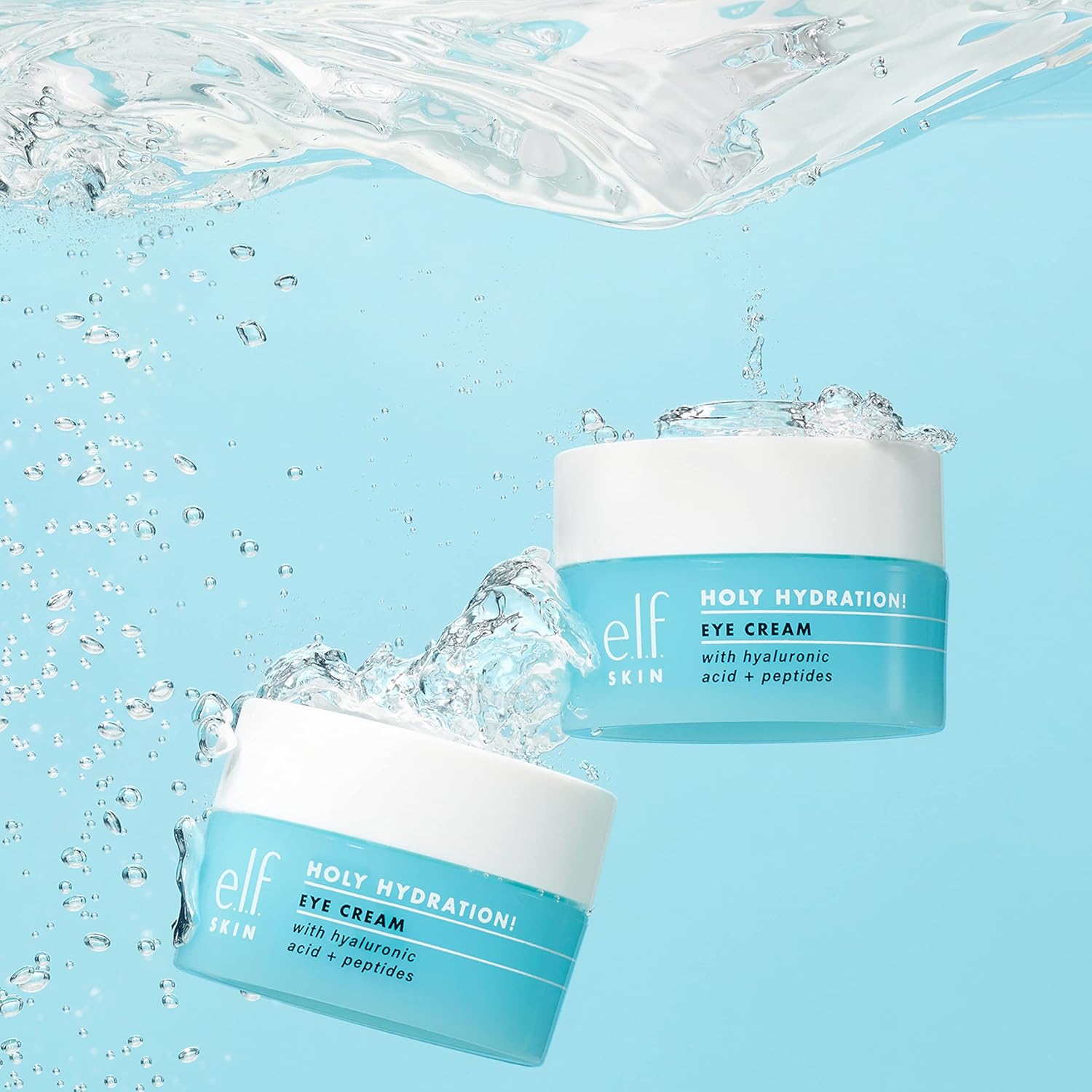 E.L.F. Skin Holy Hydration! Eye Cream, Rich Hydrating Eye Cream For Minimizing Dark Circles, Infused With Hyaluronic Acid, Vegan & Cruelty-Free : Beauty & Personal Care