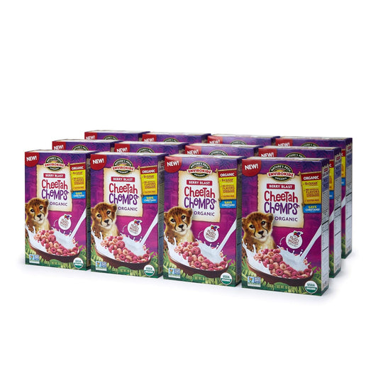 EnviroKidz Cheetah Chomps Organic Berry Blast Cereal, 10 Ounce (Pack of 12), Gluten Free, Non-GMO, EnviroKidz by Nature's Path