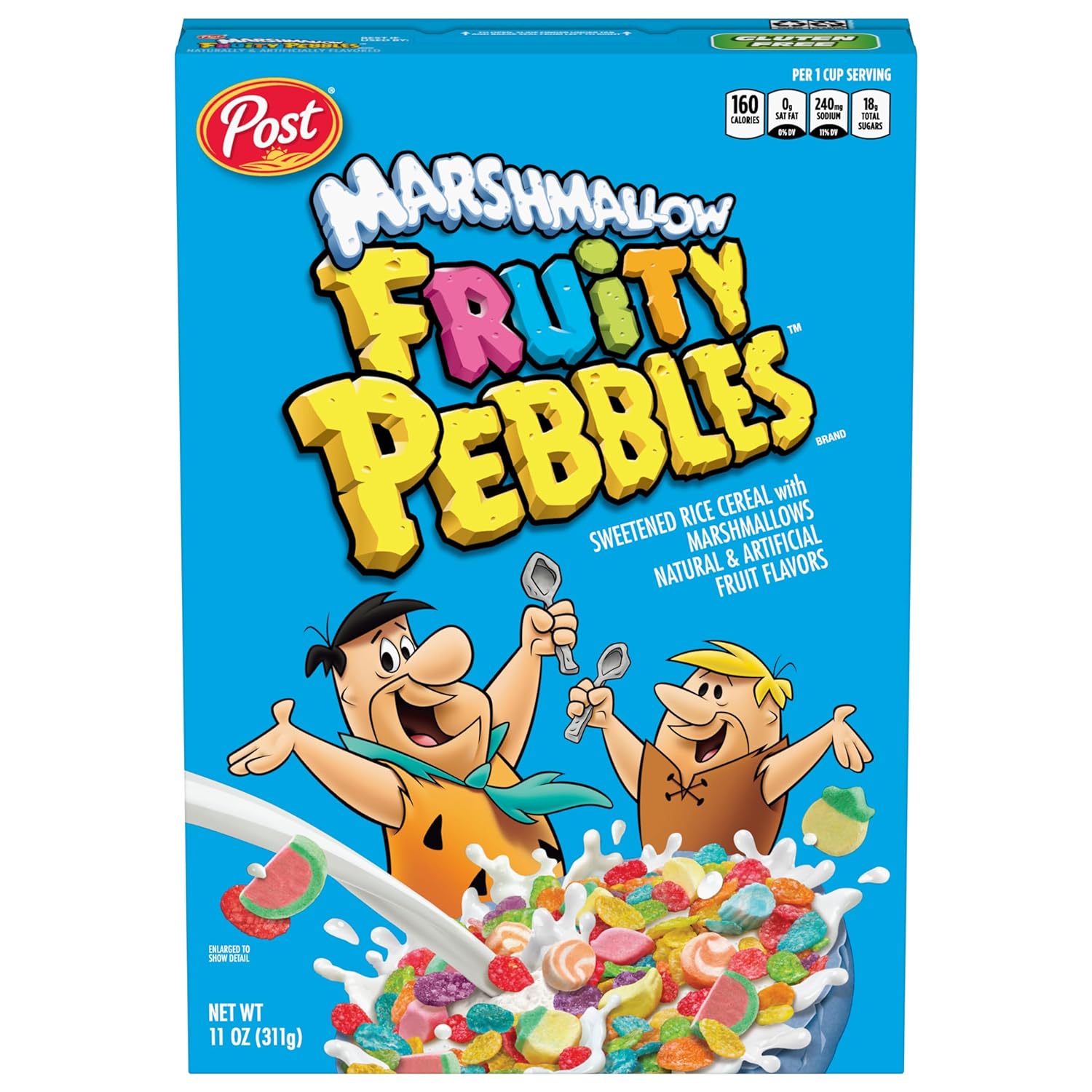 Pebbles Fruity PEBBLES Marshmallow Cereal, Fruity Kids Cereal with Marshmallows, Gluten Free, 11 OZ Box