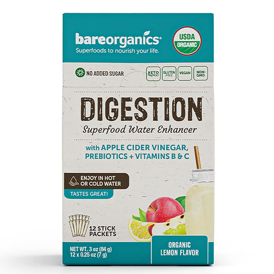 Bareorganics Immunity Superfood Water Enhancers, Organic Immunity Booster, 5 Sticks