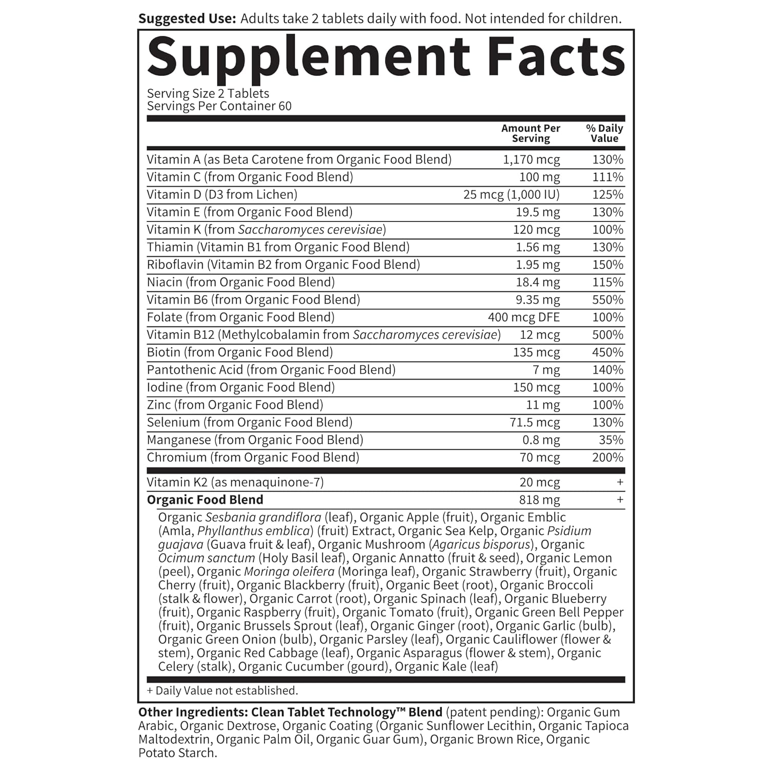 Garden Of Life Organics Whole Food Multivitamin For Men, 120 Tablets, Vegan Mens Vitamins And Minerals For Mens Health And Well-Being, Certified Organic Vegan Mens Multi