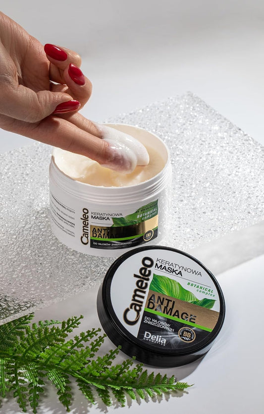 Cameleo - Keratin Mask For Extremely Damaged Hair - Regenerating, Nourishing, Moisturising Repair Treatment For Brittle And Dry Hair - Biomimetic Keratin & Argan Oil - Thermo Protection - 200Ml