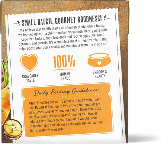 The Honest Kitchen Butcher Block Pâté: Turkey, Duck & Root Veggies Wet Dog Food, 1 Count (Pack Of 6)
