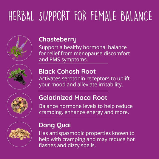 Happy Healthy Hippie Go With The Flow Hormone Balance Supplement (180Ct) & Beetroot Capsules (60Ct)