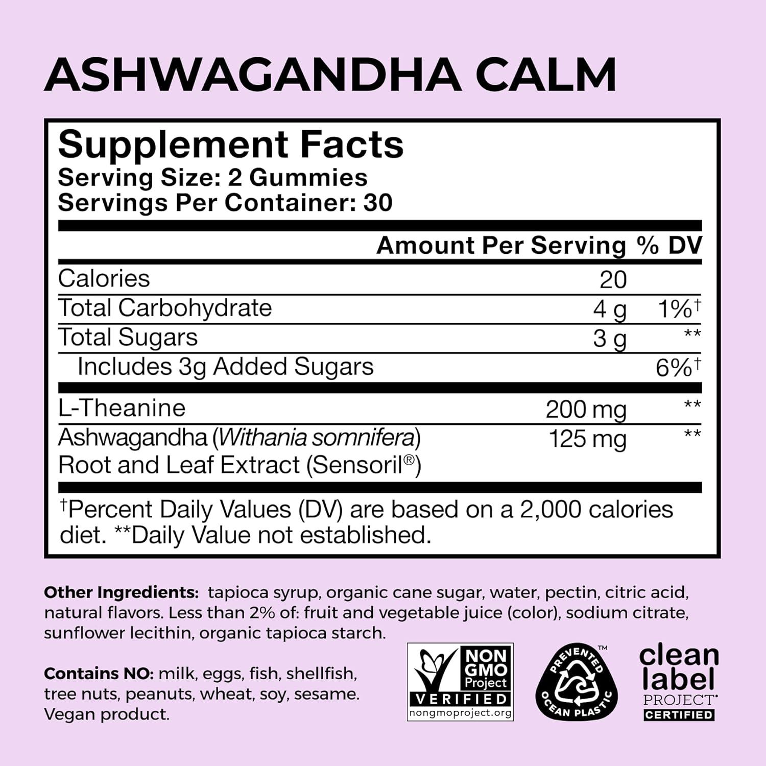 Hum Ashwagandha Calm- L-Theanine & Ashwagandha For Daily Relaxation & Mood Support - Mixed Berry Flavor (60-Count) : Health & Household