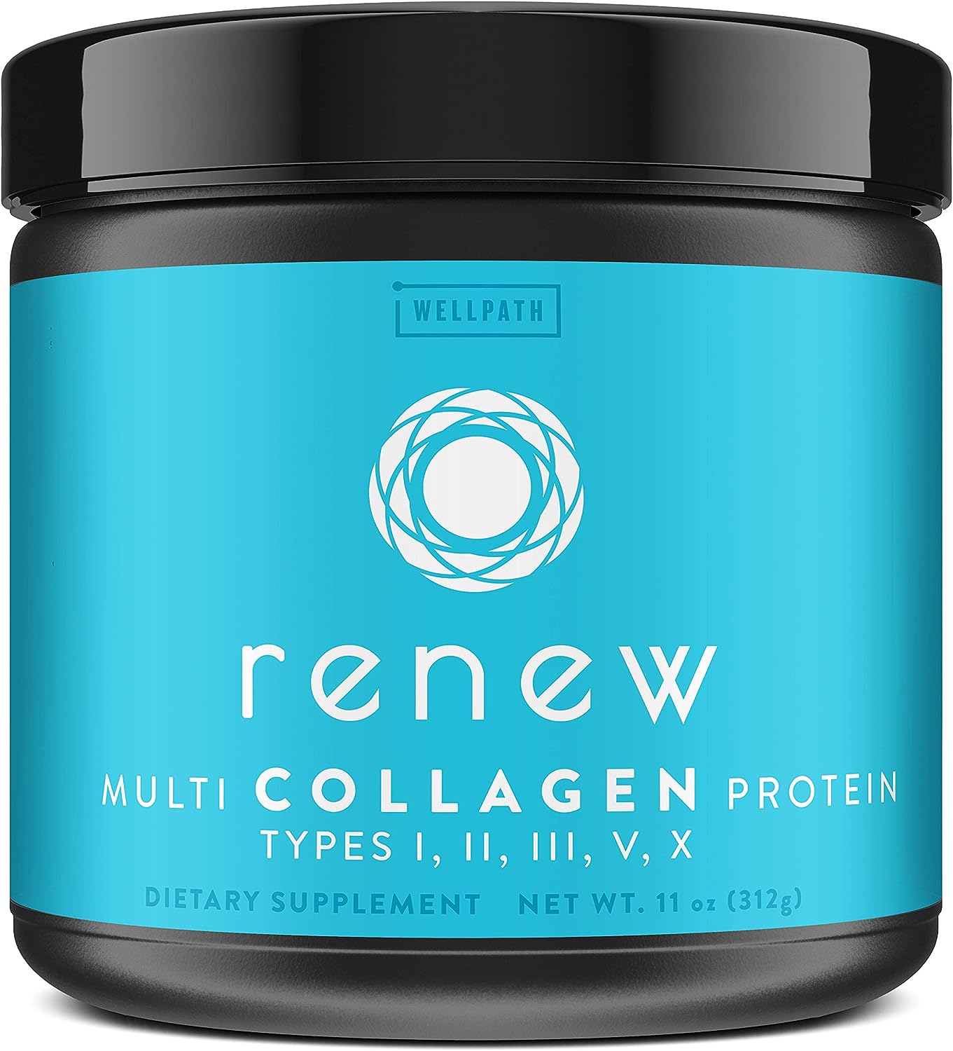 WellPath Renew Collagen for Women ? Multi Collagen Peptides Protein Powder | Hydrolyzed Grassfed Bovine, Marine, & Chicken Collagen Peptides Supplement | Type I, II, III, V, and X, 11 oz