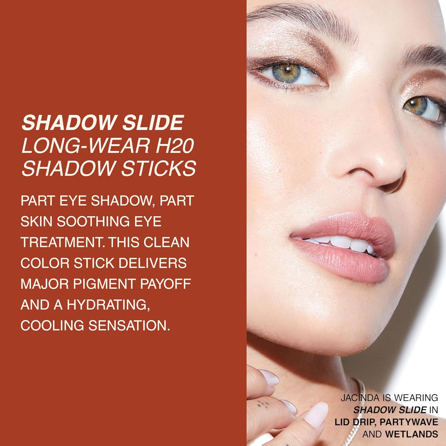 Freck Beauty Shadow Slide Long Wear H2O Shadow Stick – Creamy, Waterproof Eyeshadow Crayon, Highly Pigmented, Smudge-Resistant, Easy Glide For All-Day Wear | Lid Drip (Warm Champagne) : Beauty & Personal Care