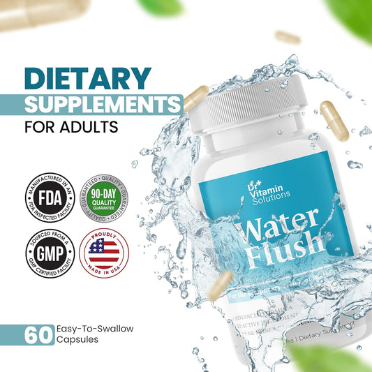 Dr Vitamin Solutions Diuretic Water Pills For Weight Control - Instant Natural Relief From Bloat And Swelling - Green Tea, Cranberry, Dandelion Leaf Extract - Water Retention Pills - 120 Capsules