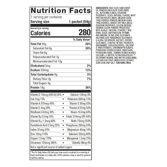 Metagenics Ketogenic Shake - 20 Grams Of Fat With 18 Grams Of Protein And 5 Grams Of Mct Per Serving - Chocolate - 14 Servings