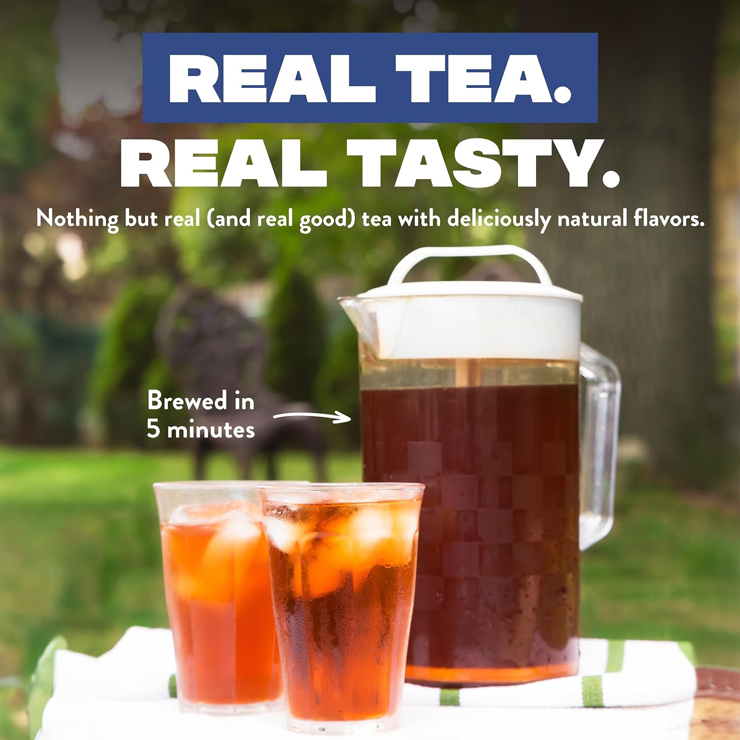 Hteao Watermelon Black Tea Sachets - 8 Gallons Per Package - Real Texas-Style Flavored Iced Tea In 5 Minutes (Pack Of 16 Sachet Bags)
