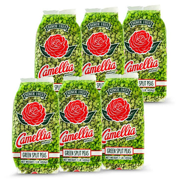 Camellia Brand Dried Green Split Peas, 1 Pound (Pack of 6)