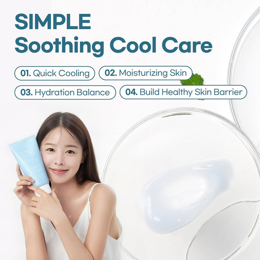 Eco Soothing Moisture Cream, Moisturizer With Probiotics For Sensitive Skin & Dry Skin, Hydration And Soothing Relief For Face And Body, Cooling Immediately, Lightweight, Korean Skin Care