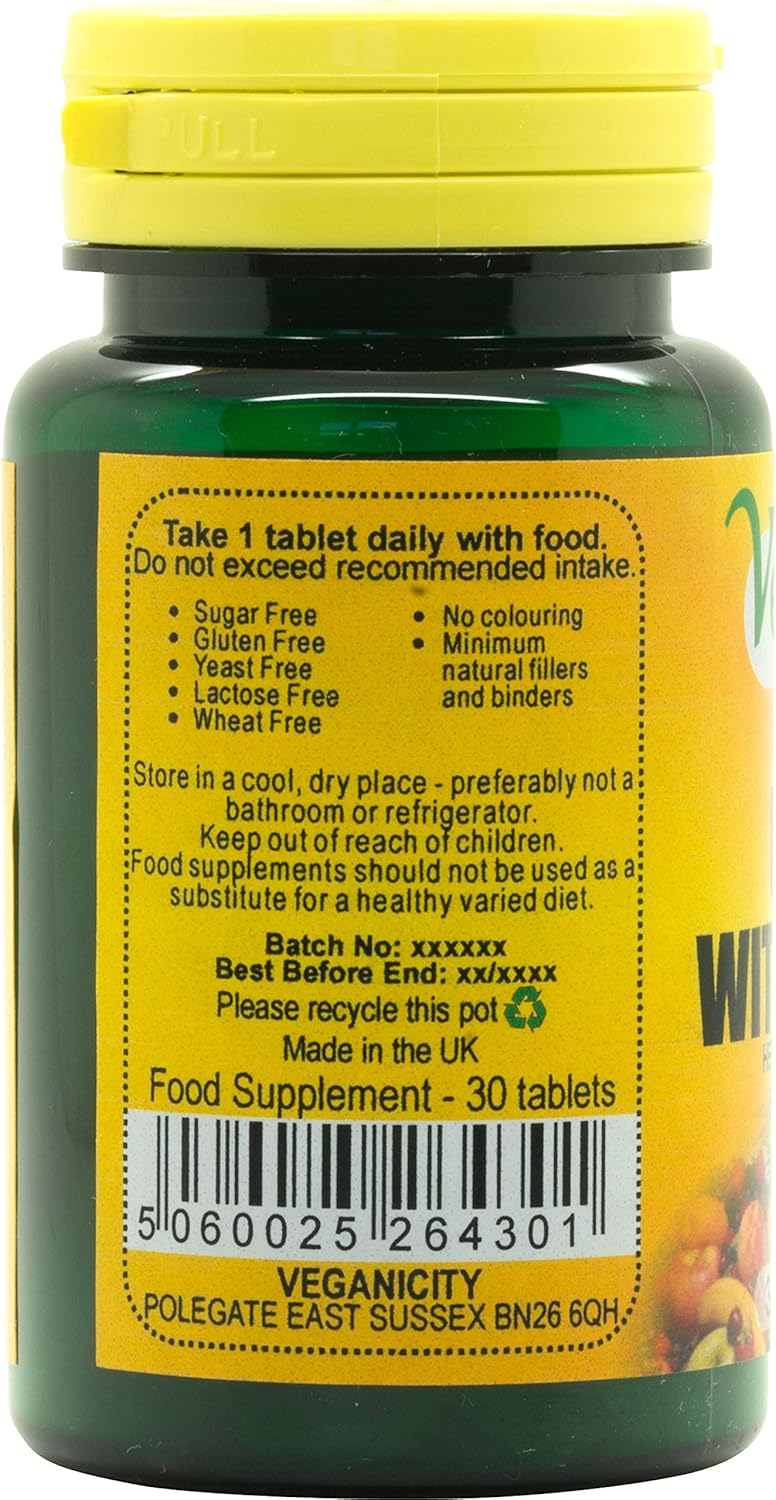 Veganicity Bilberry With Eyebright Plant Supplement, 30-Piece