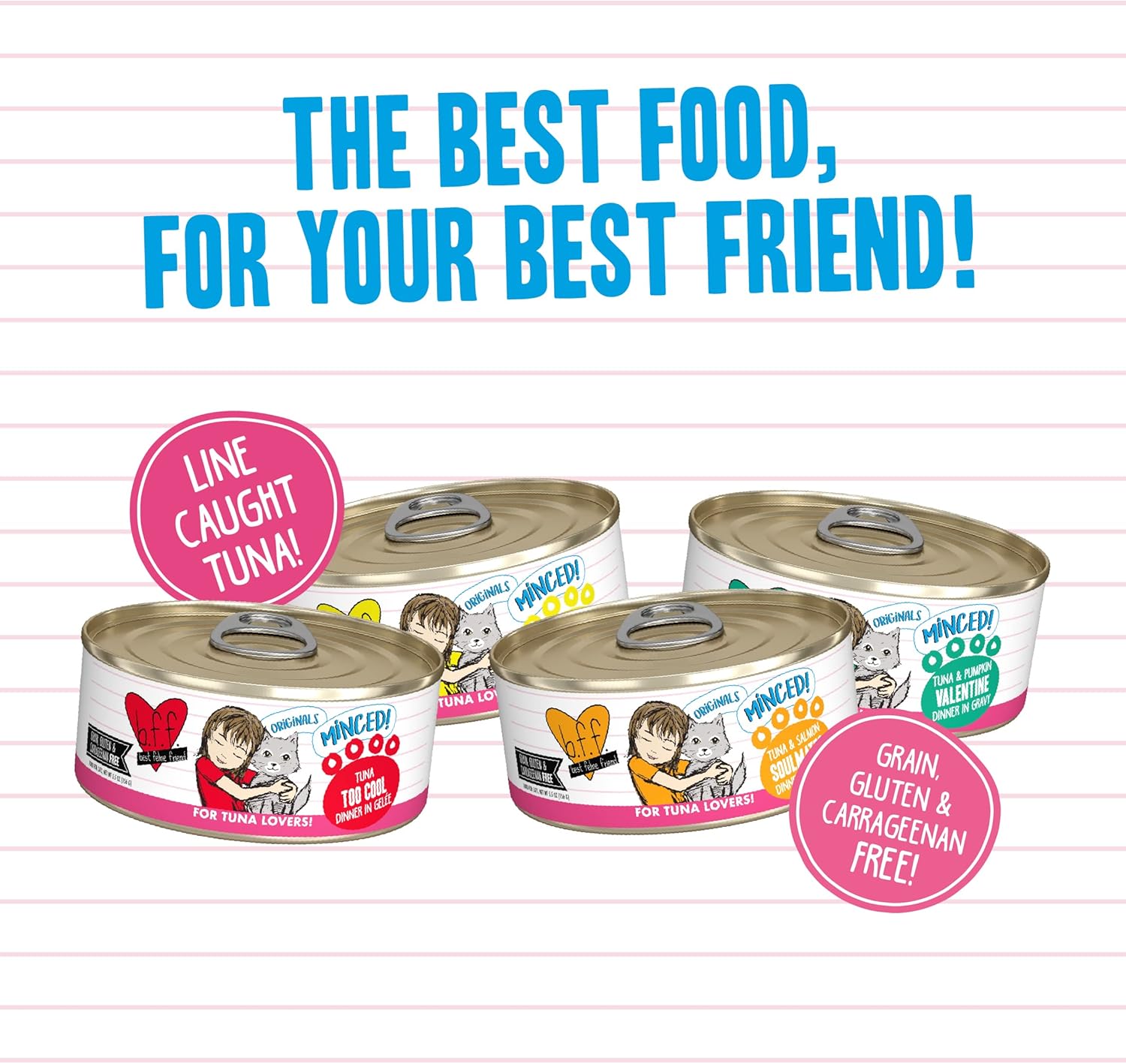 Weruva Best Feline Friend (B.F.F.), Batch 'O Besties Variety Pack, Wet Cat Food, 5.5oz Can (Pack of 8) : Canned Wet Pet Food : Pet Supplies