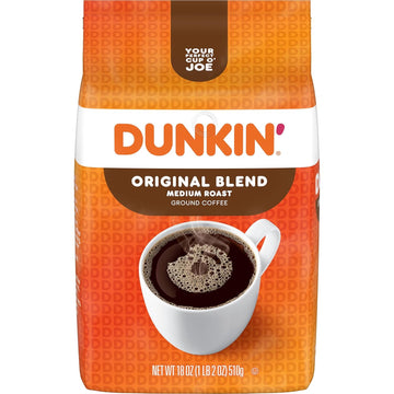 Dunkin' Original Blend Medium Roast Ground Coffee, 18 Ounce