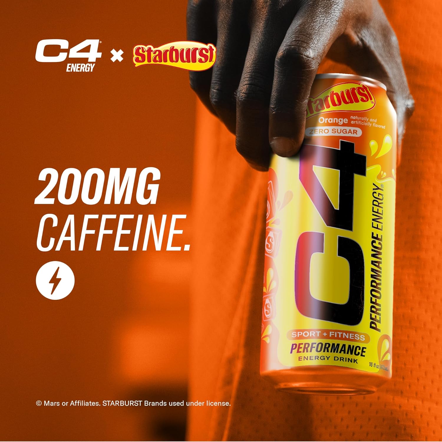 C4 Performance Energy Drink | STARBUST™ Orange | Zero Sugar Carbonated Preworkout Energy | 200mg Caffeine with Beta Alanine | 16 Fl Oz (12 Pack) : Health & Household