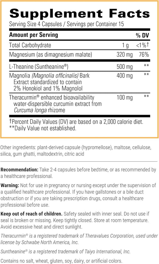 Integrative Therapeutics Pro-Som - Melatonin-Free Sleep Support* - Helps Reduce Waking After Sleep Onset* - With L-Theanine, Magnesium, Magnolia Bark And Curcumin Extract - 60 Capsules