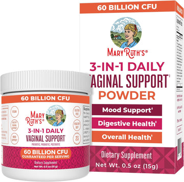 Maryruth Organics 3-In-1 Probiotics For Women, Clinically Tested, Vaginal Probiotics For Digestive Health & Hormonal Support, Womens Probiotic Powder, Gut Health, 50 Billion Cfu, Allergen Free, 0.5 Oz