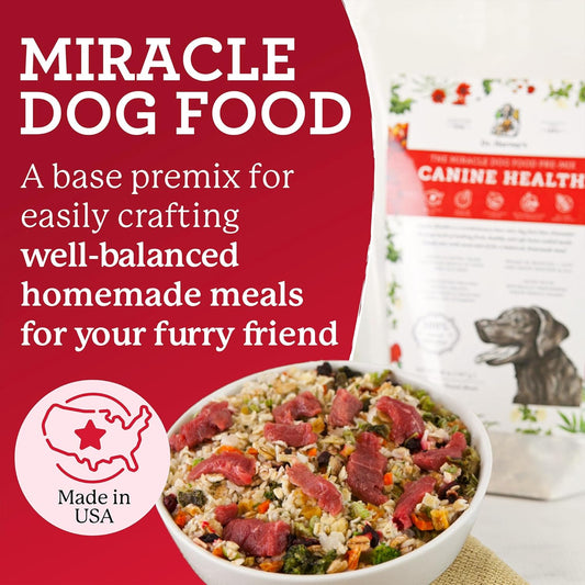 Dr. Harvey'S Canine Health Miracle Dog Food, Human Grade Dehydrated Base Mix For Dogs With Organic Whole Grains And Vegetables (Trial Size 6.5 Oz)