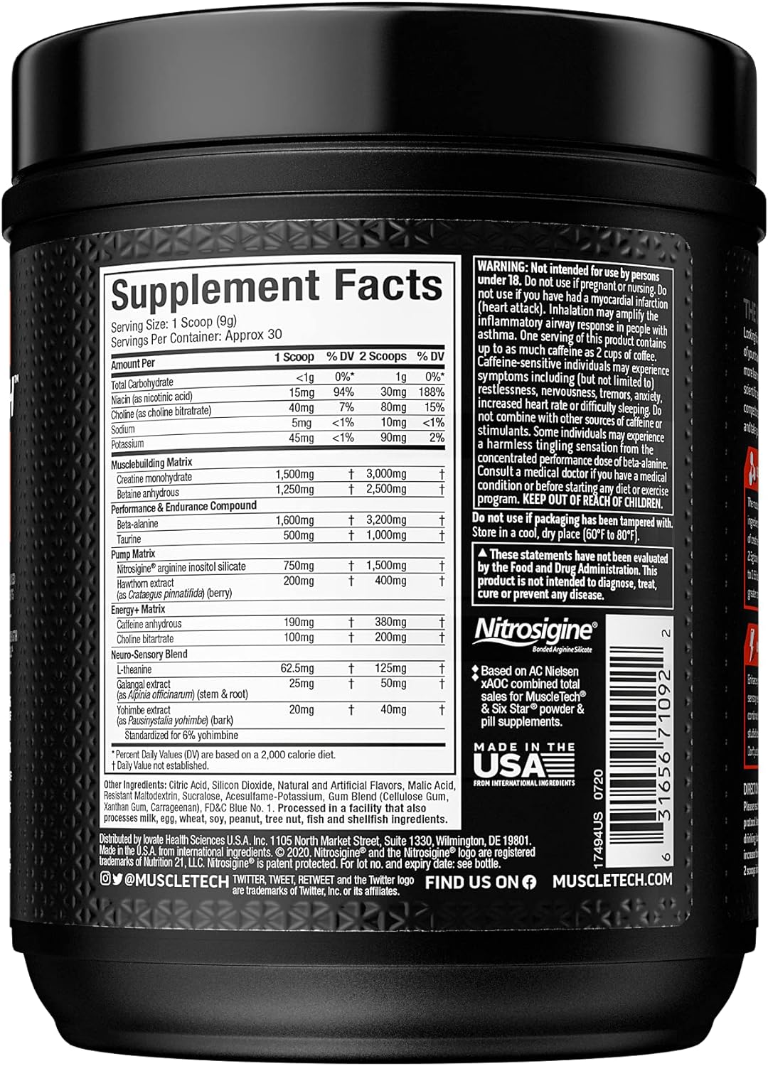 Pre Workout Powder | MuscleTech Vapor X5 | Pre Workout Powder for Men & Women | PreWorkout Energy Powder Drink Mix | Sports Nutrition Pre-Workout Products | Blue Raspberry (30 Servings)-Package Varies : Health & Household