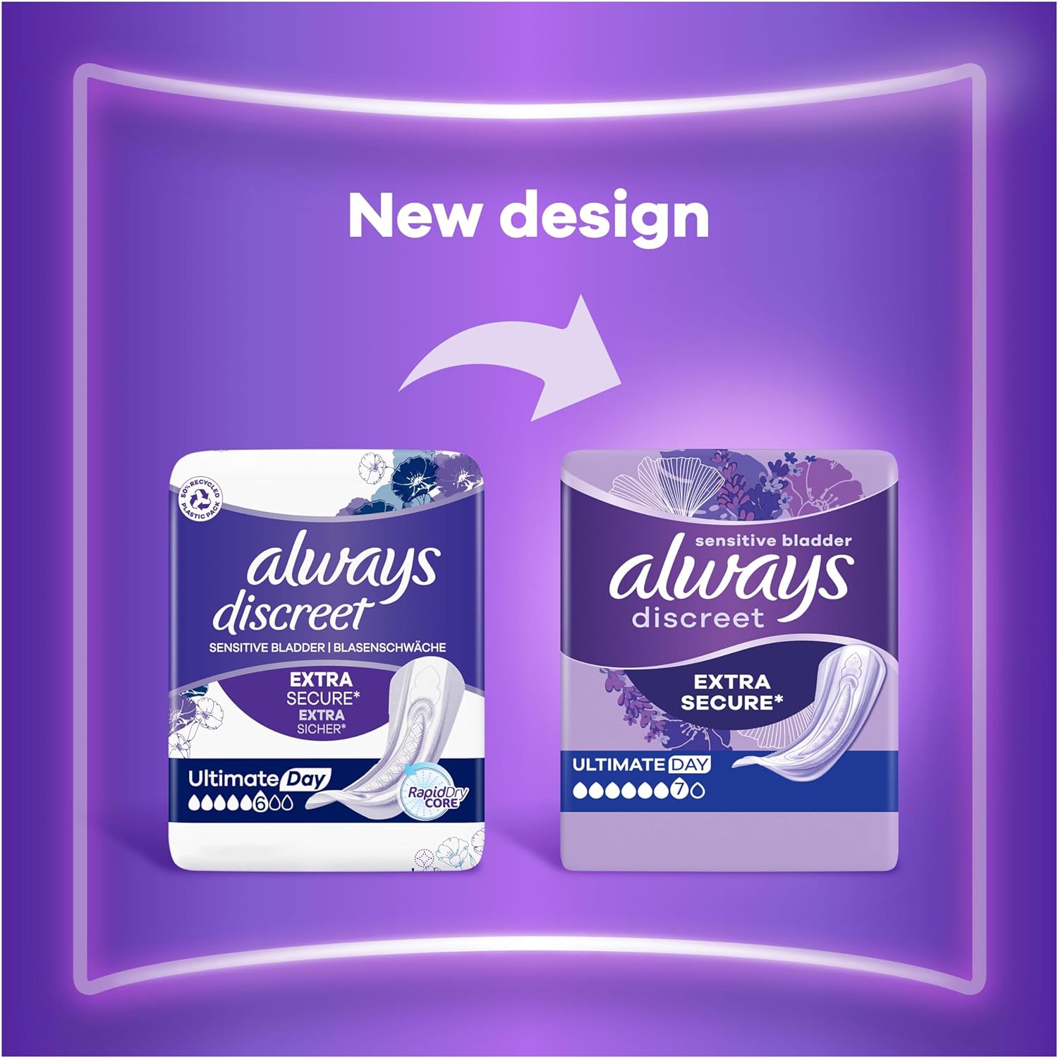 Always Discreet Incontinence Pads Women, Ultimate Day, Absorbency 6, 48 Sanitary Towels (12 x 4 Packs), Extra Secure Bladder Leak Protection, Odour Neutraliser : Amazon.co.uk: Health & Personal Care