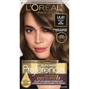 L'Oreal Paris Superior Preference Fade-Defying + Shine Permanent Hair Color, Ul61 Ultra Light Ash Brown, Pack Of 1, Hair Dye