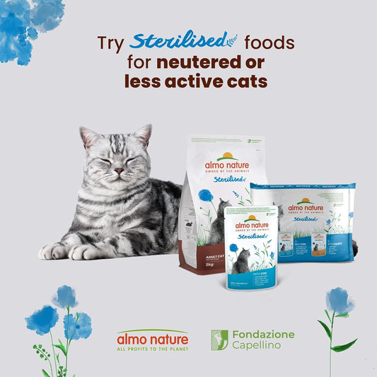 Almo Nature Functional Sterilised Dry Cat Food with Beef, 400 g?660