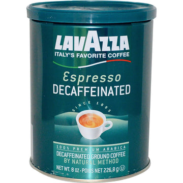 Lavazza Premium Coffees, Decaffeinated Ground Coffee, Espresso, 8 Oz (226.8 G) - 2Pcs