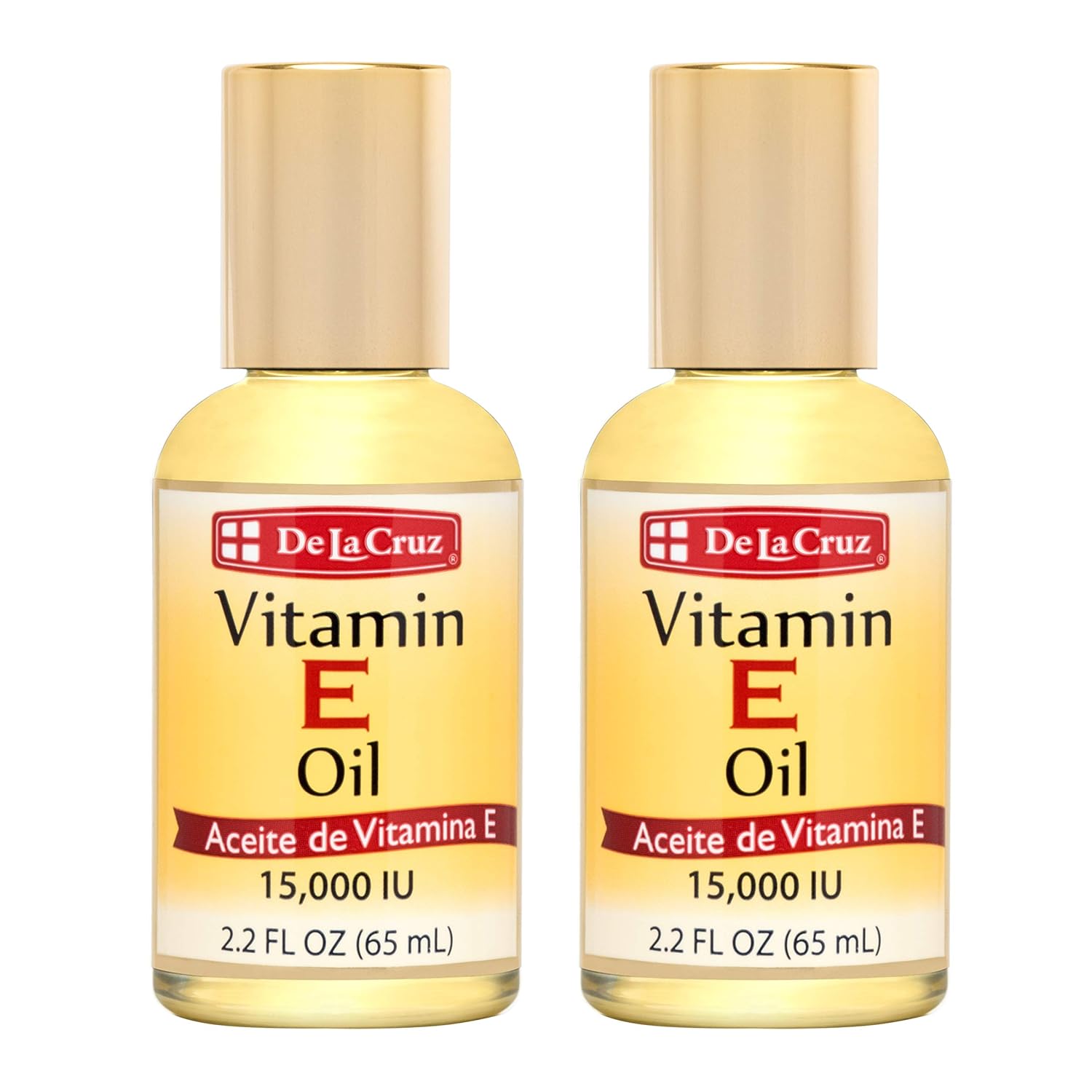 De La Cruz Vitamin E Oil For Skin, Hair, Face, Body And Nails, Vitamina E Para La Piel, 15000 Iu, 2.2 Fl. Oz