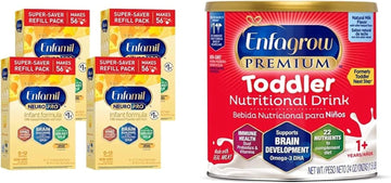 Enfamil & Enfagrow Bundle - Neuropro Baby Formula Refill Box 31.4 Oz (Pack Of 4) And Enfagrow Toddler Nutritional Drink 24 Oz. Powder Can