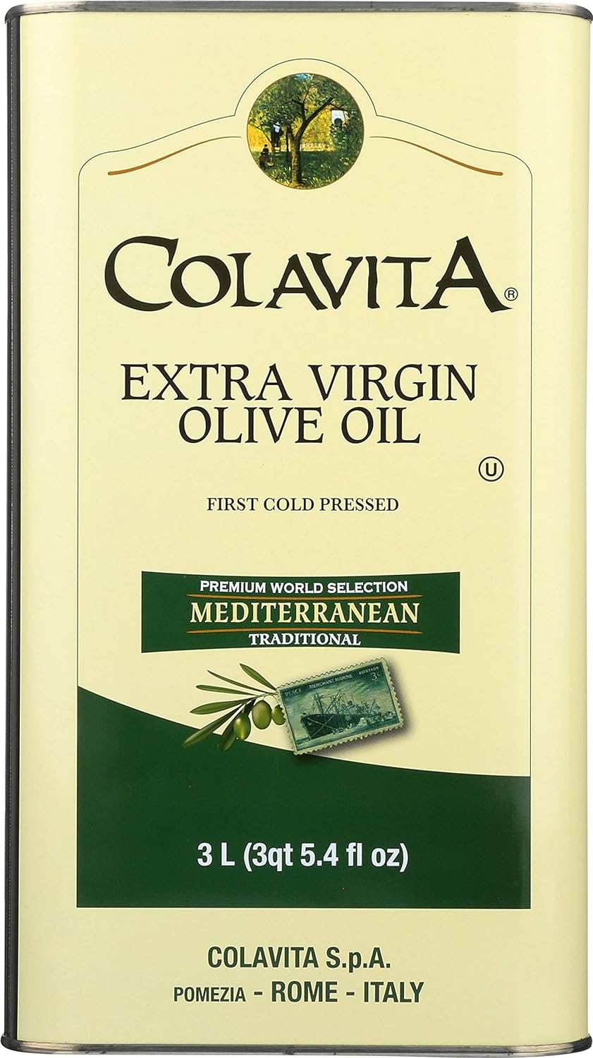 Colavita Mediterranean Extra Virgin Olive Oil Pack of 1 Tin : Grocery & Gourmet Food